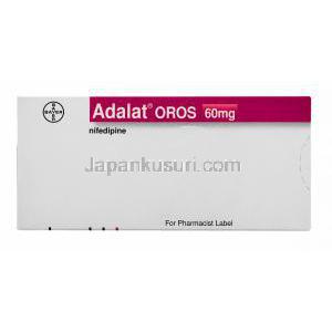 アダラート オロス, ニフェジピン 60mg, 30錠　箱情報